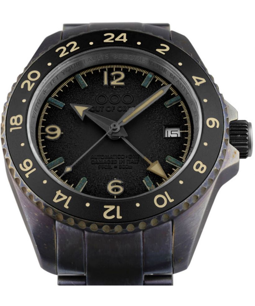 Out Of Order Black Trecento Swiss Automatic GMT  watch