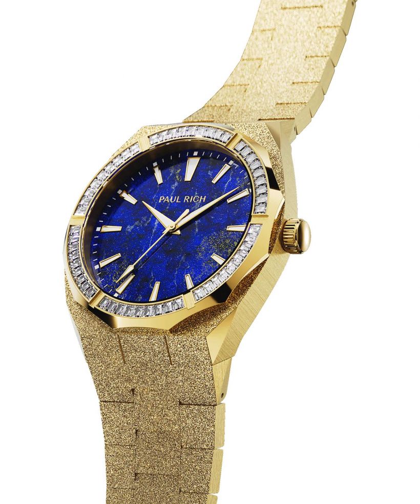 Paul Rich Frosted Star Dust Lapis Nebula Gold  watch