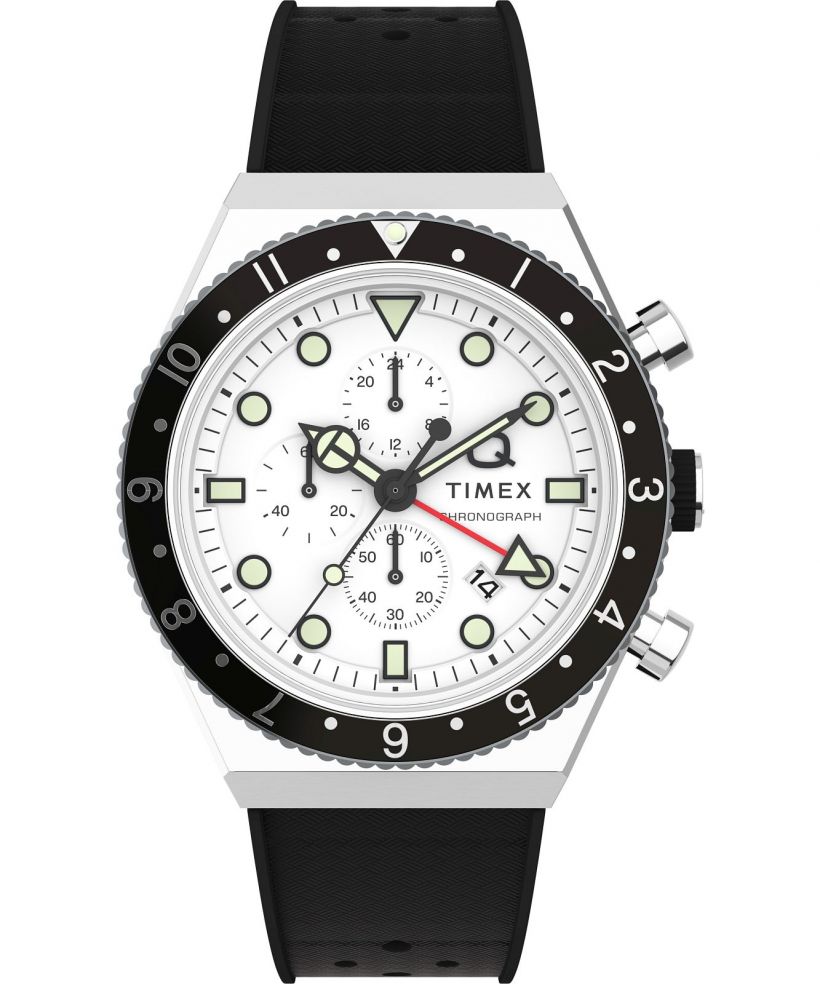 Timex Q Three Time Zone Chronograph watch