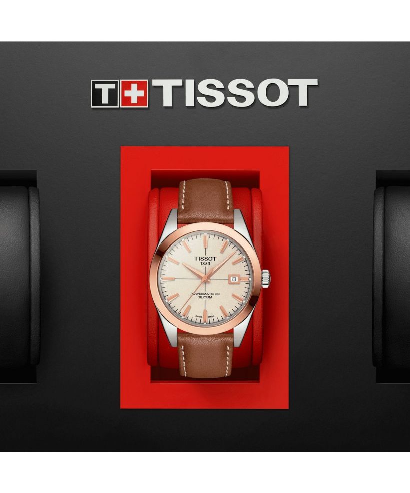 Tissot Gentleman Powermatic 80 Silicium 18K Gold Bezel watch