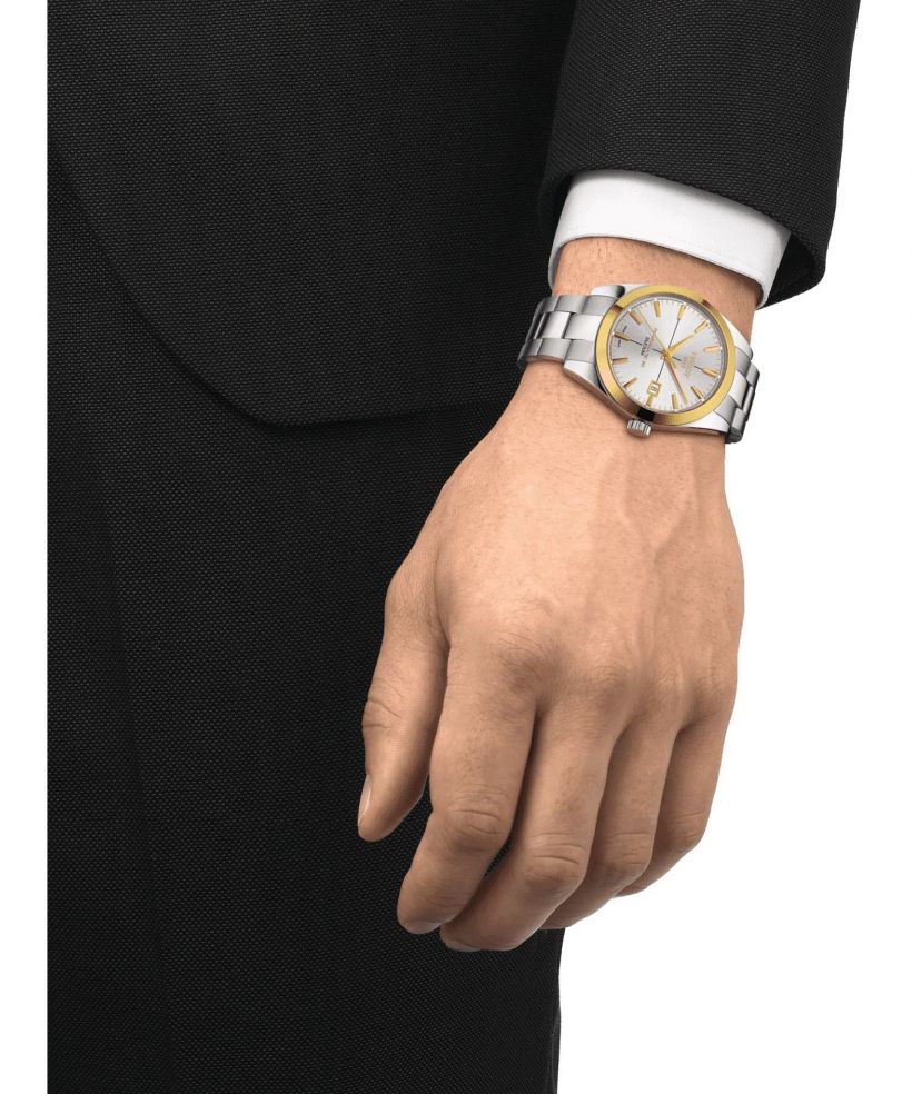 Tissot Gentleman Powermatic 80 Silicium Solid 18 k Gold Bezel watch