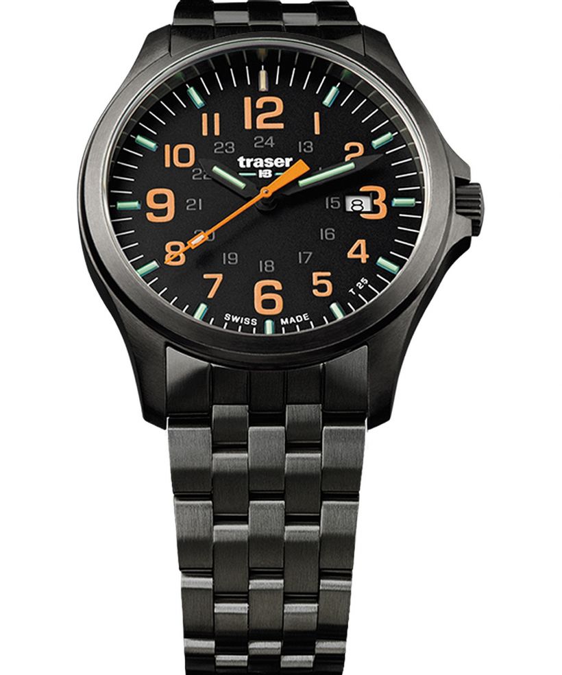 Traser P67 Officer Pro Gun Metal Black/Orange Men's Watch