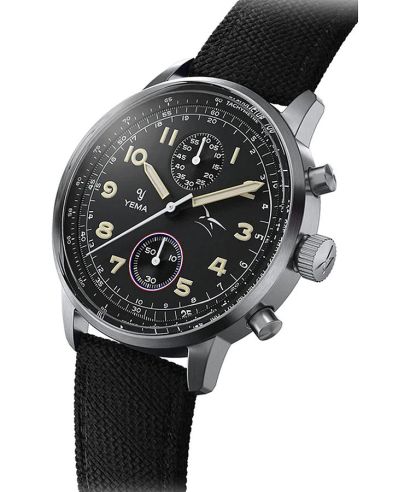 Yema Flygraf Bi-Compax French Air Force Chronograph gents watch