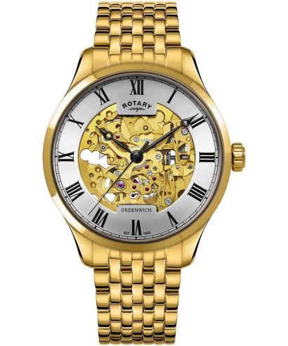 Rotary Greenwich Automatic Skeleton gents watch
