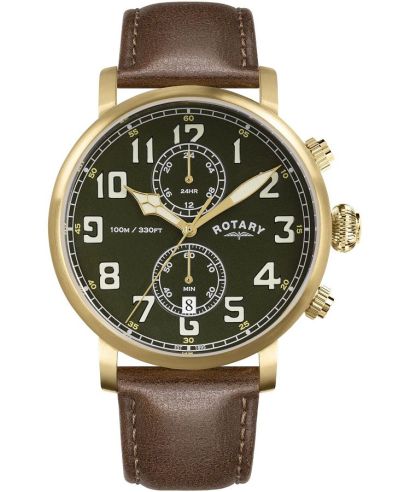Rotary Heritage Pilot Chronograph gents watch