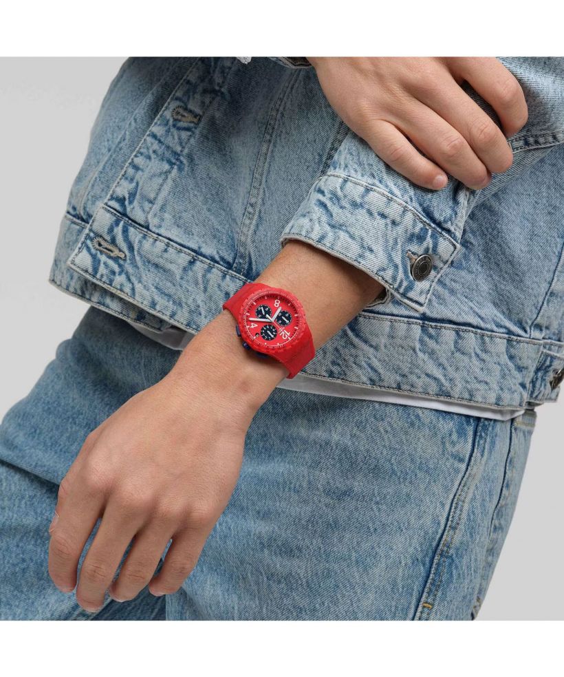 Swatch Primarily Red Chrono  watch