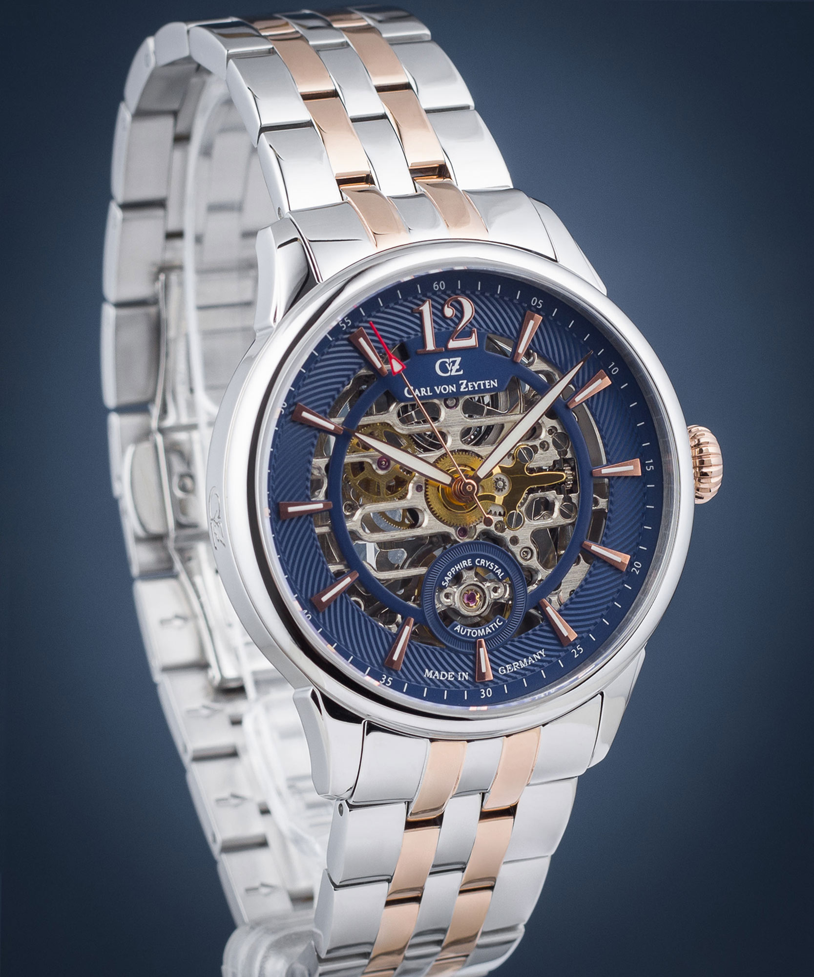 Carl von Zeyten Watch Automatic St.Georgen CVZ0014SWRS Sapphire Glass Skeleton e
