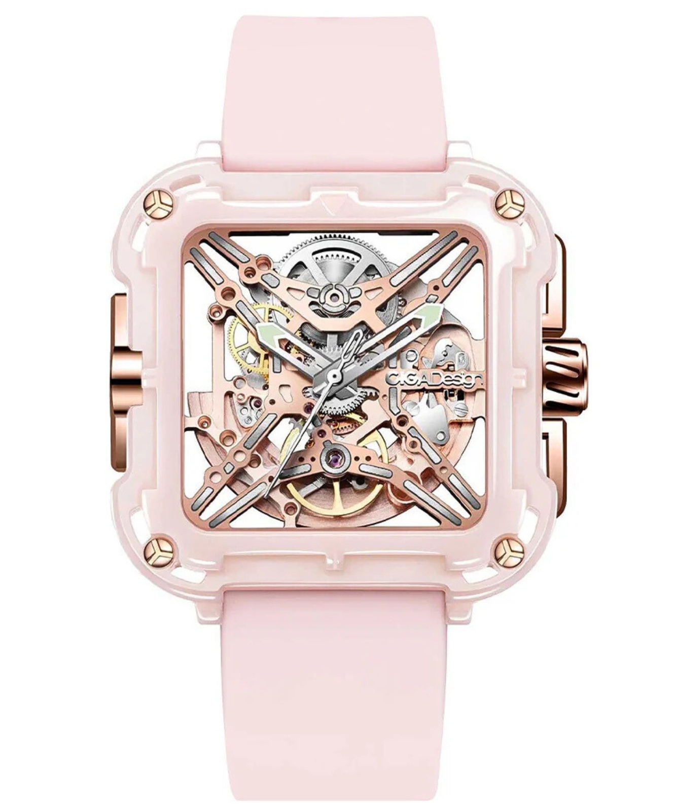 Ciga Design X012-PR02-W5PK - X Series Ceramic Skeleton Watch