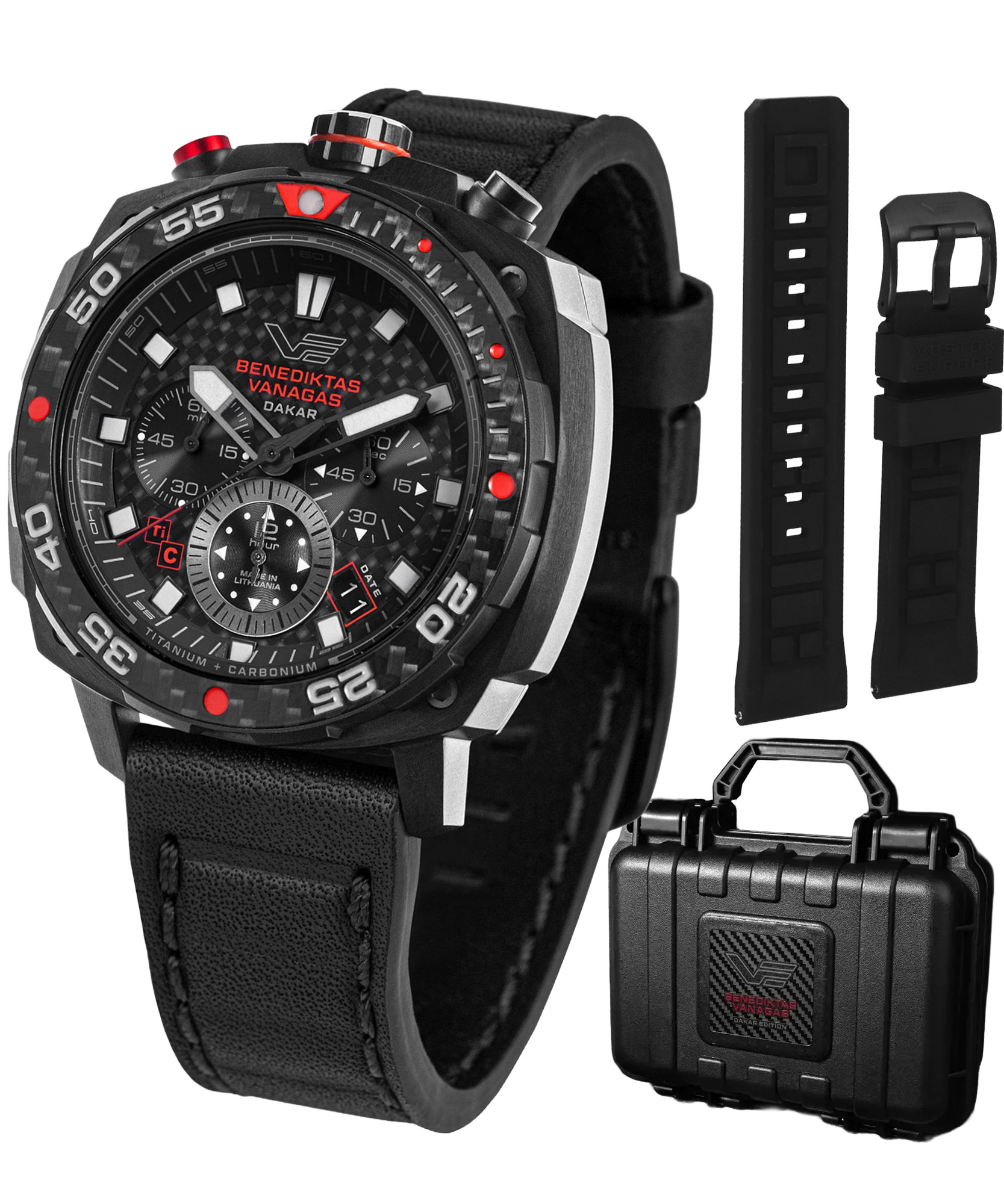 VOSTOK EUROPE TU-144 メンズ 自動巻 稼働品 Vostok Europe VK67-650J740 - Benediktas Vanagas Dakar Chronograph