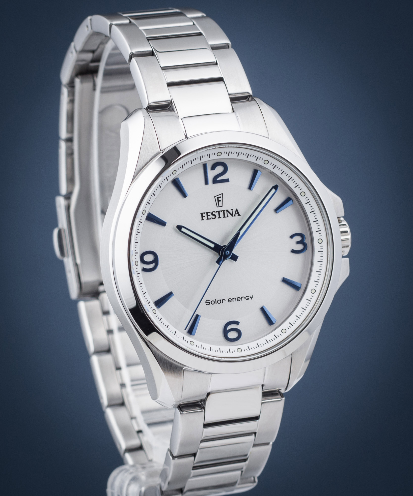 Festina F20656/1 - Solar Energy Grey Silver Petite Watch •