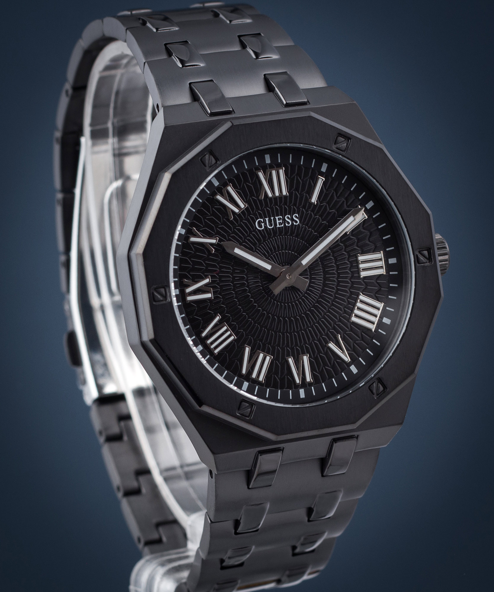 GUESS Orologio Uomo GW0575G4 Collezione Asset Trendy – Quadrante Blu E Bracciale In Acciaio Inox, Look Sportivo E Raffinato - 3