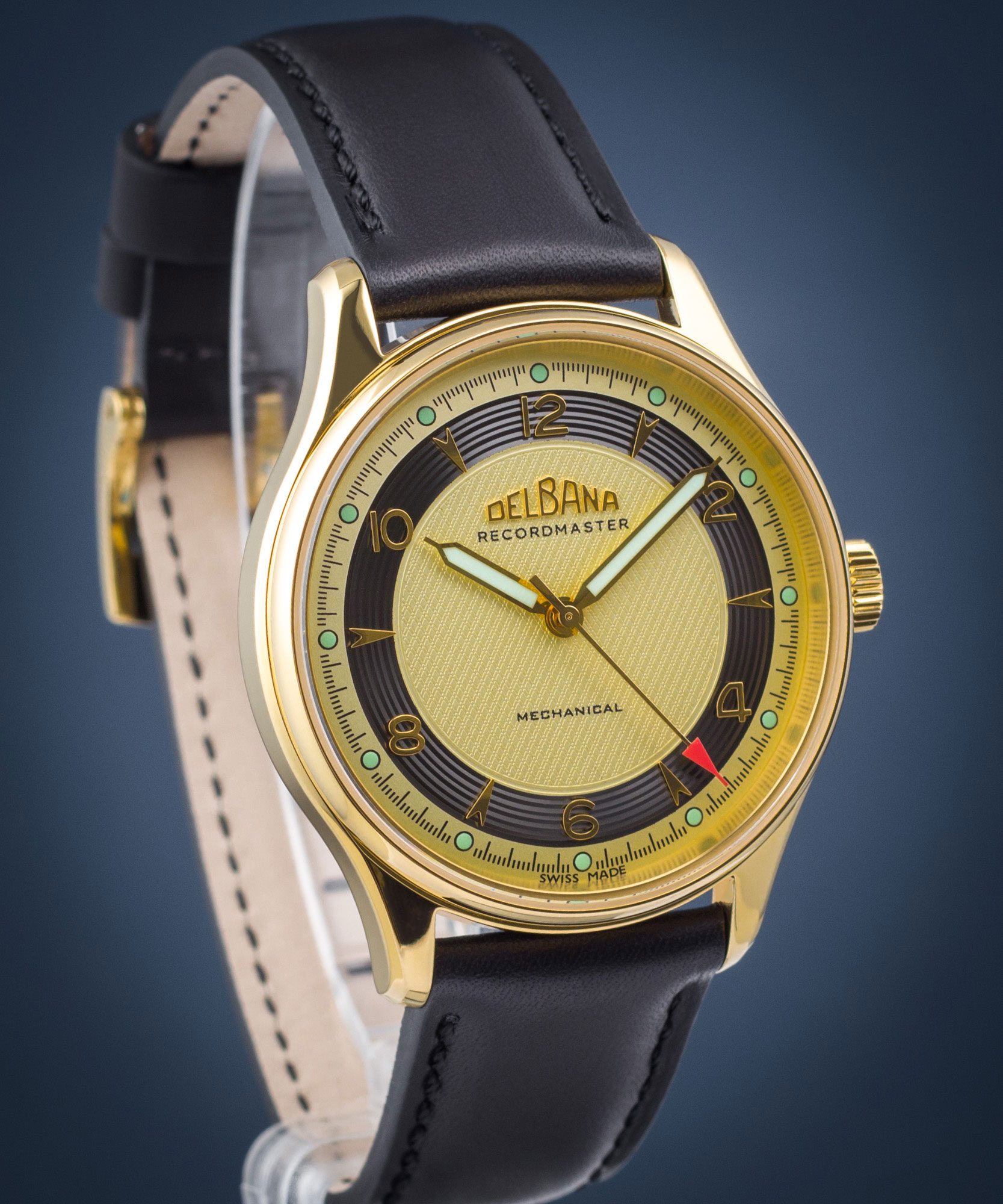 Delbana 18K レア DELBANAスイス17jewels手巻き不動品(アナログ（手