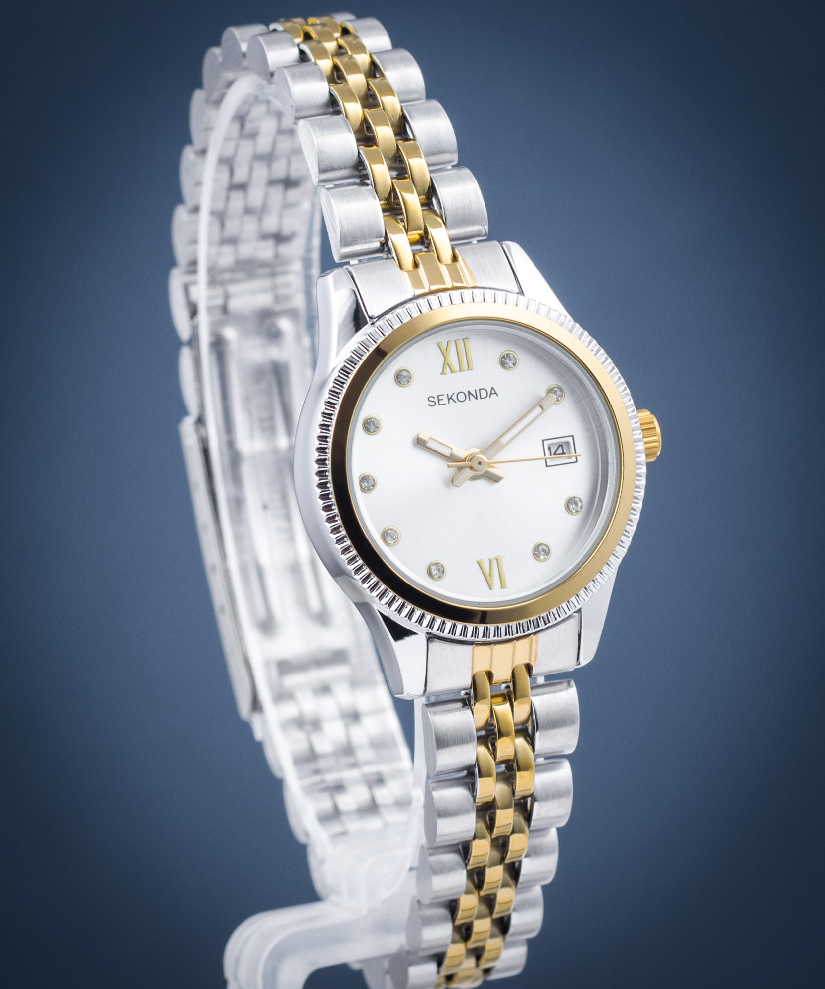 Sekonda Ladies Dress Watch (2841) - Round | 28mm | Silver Alloy Bracelet |  White Dial | Sekonda