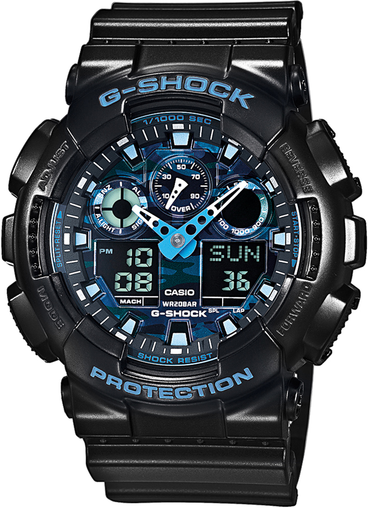 ✨CASIO✨カシオ✨G-SHOCK✨GA-100CB✨ブルー×ブラック✨腕時計 G-Shock GA-100CB-1AER - Casio Watch • Watchard.com
