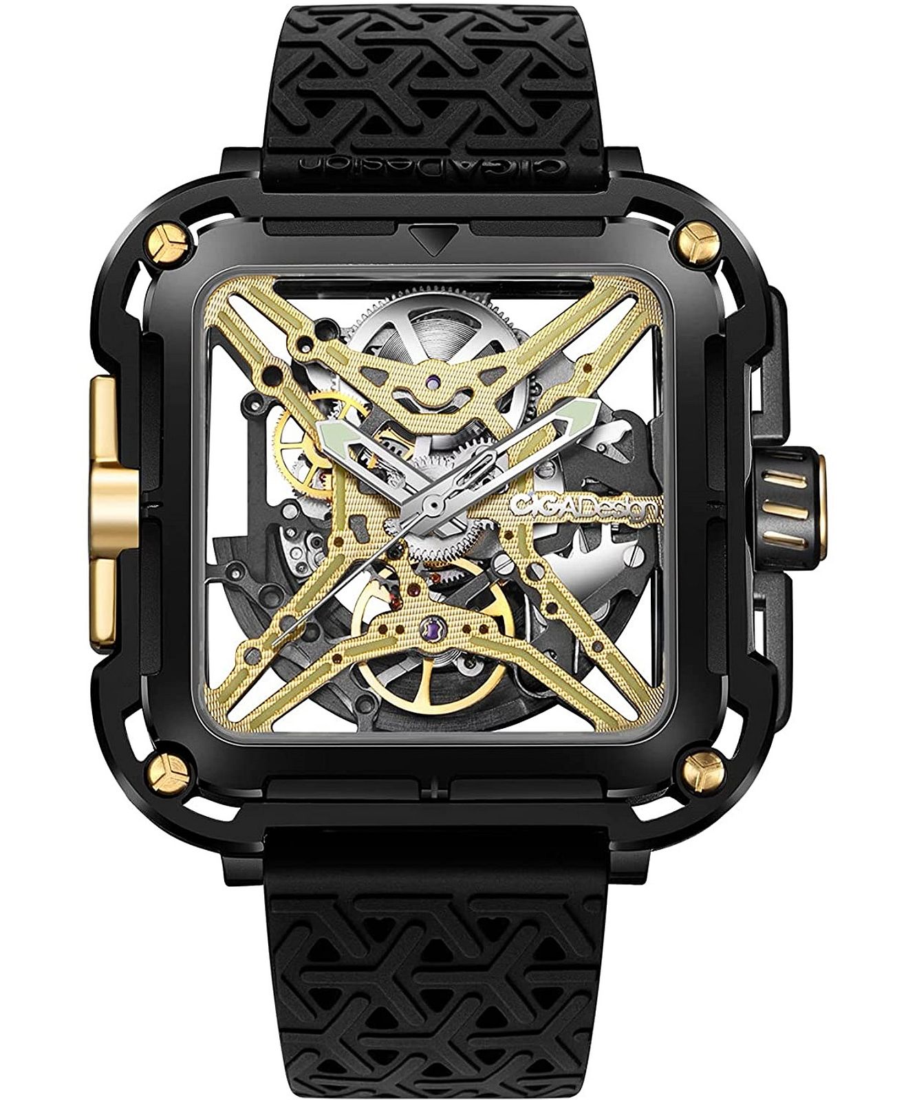 Ciga Design X021-BLGO-W25BK - X Series Black DLC & Gold Titanium Automatic  Watch • Watchard.com