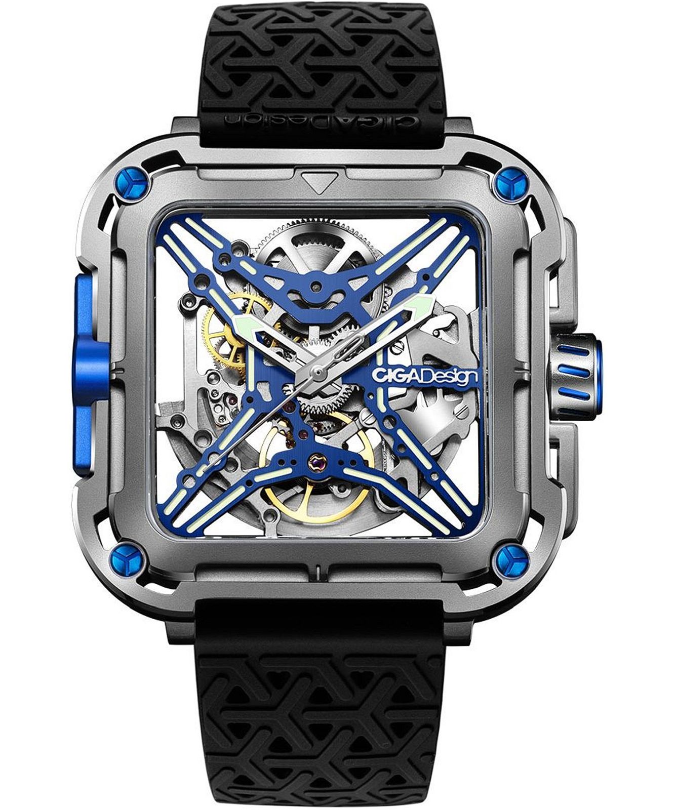 Ciga Design X021-TIBU-W25BK - X Series Blue Titanium Automatic Watch •  Watchard.com