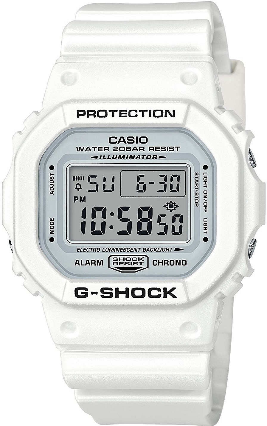 G-SHOCK DW-5600 ホワイト Casio G-Shock DW-5600MW-7ER - Marine White Watch • Watchard.com