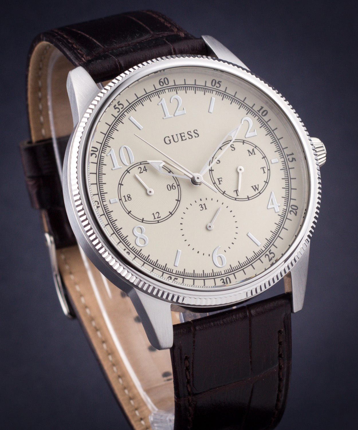 Reloj analógico de acero inoxidable 34 mm Hombre