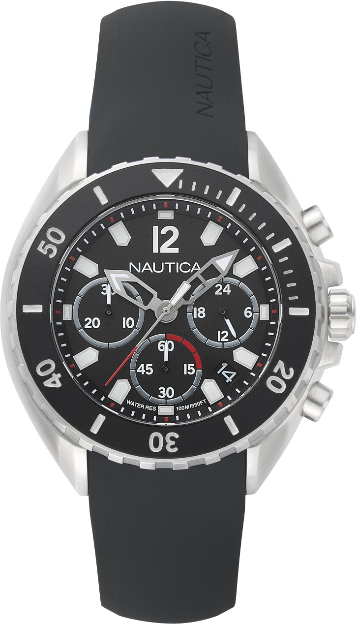 Nautica Orologio Casual Finn World NAPFWS302 – Cassa 45 Mm In Plastica Tide, Quadrante Blu, Cinturino In Fibra PU, Impermeabile 50m
