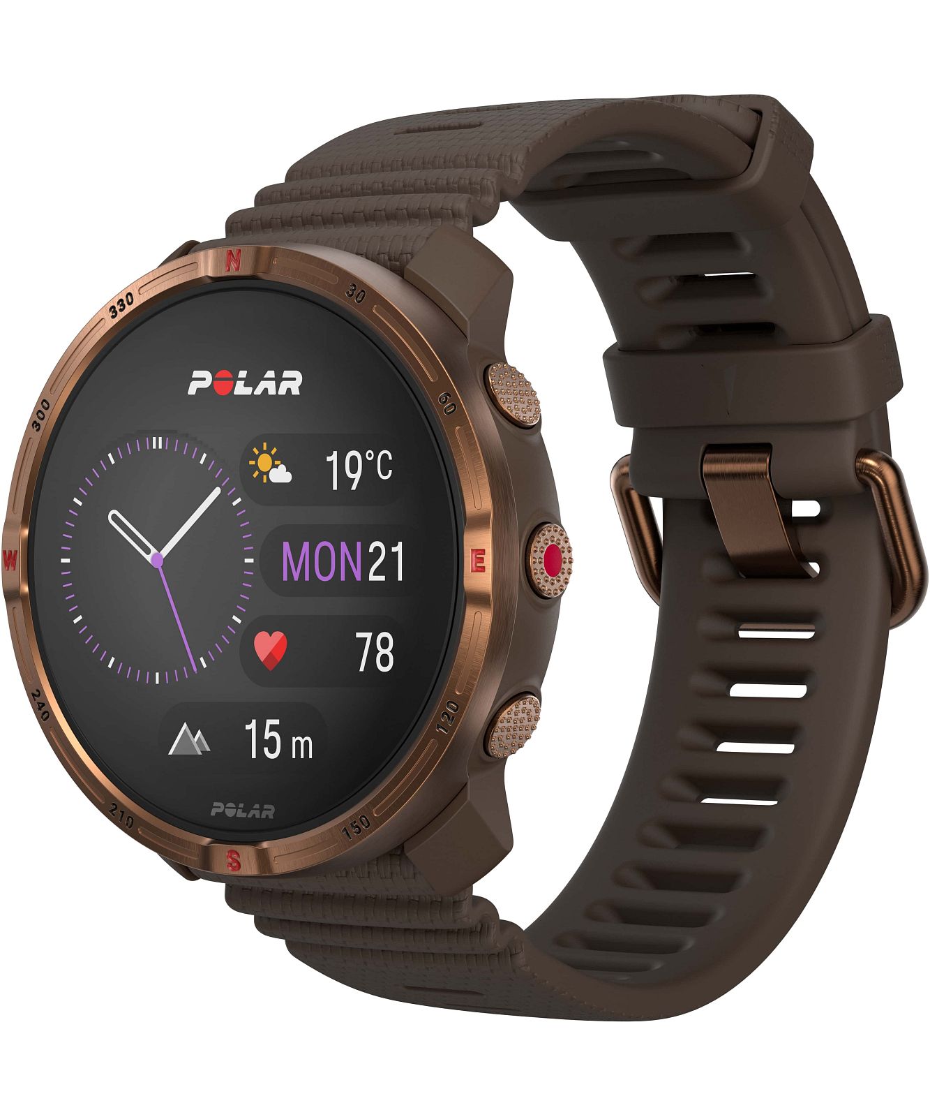 Polar 725882069203 - Grit X2 Brown Copper sport watch • Watchard.com