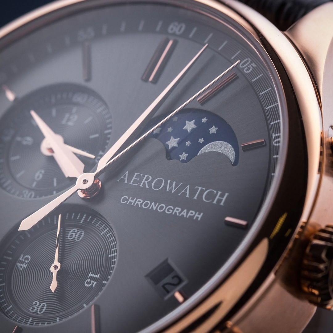 Aerowatch Renaissance Chrono Moon Phases Chronograph Men's Watch