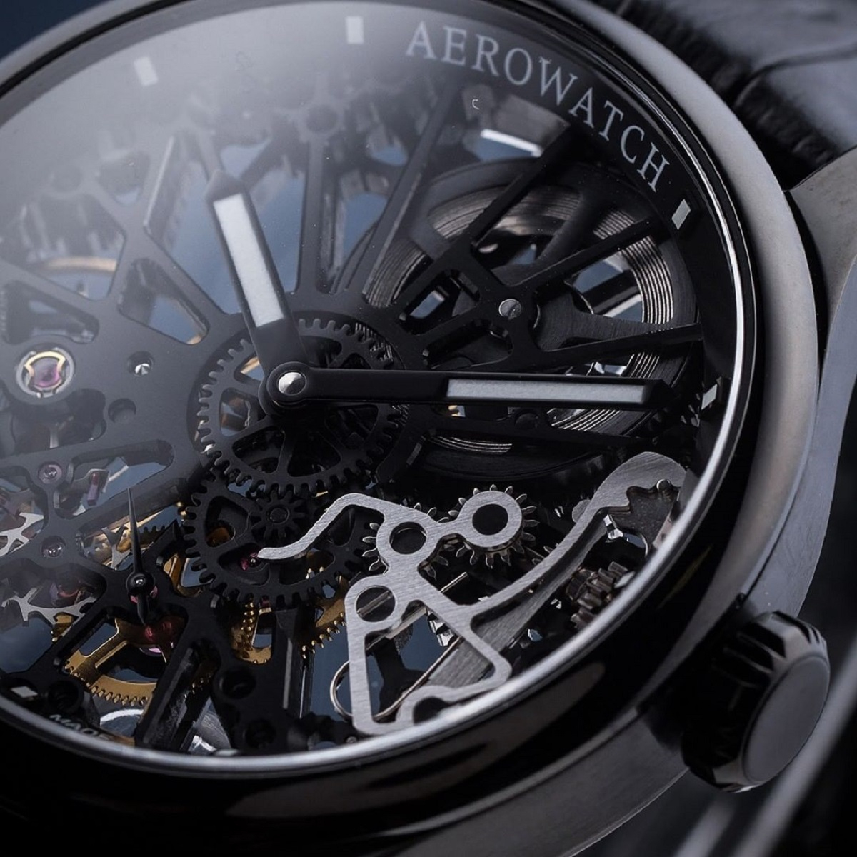 Aerowatch Renaissance Skeleton Cobweb Men's Watch