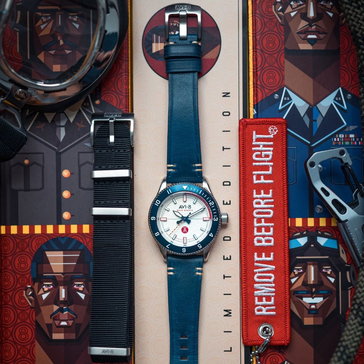 AVI-8 Flyboy Tuskegee Airmen Limited Edition SET  watch