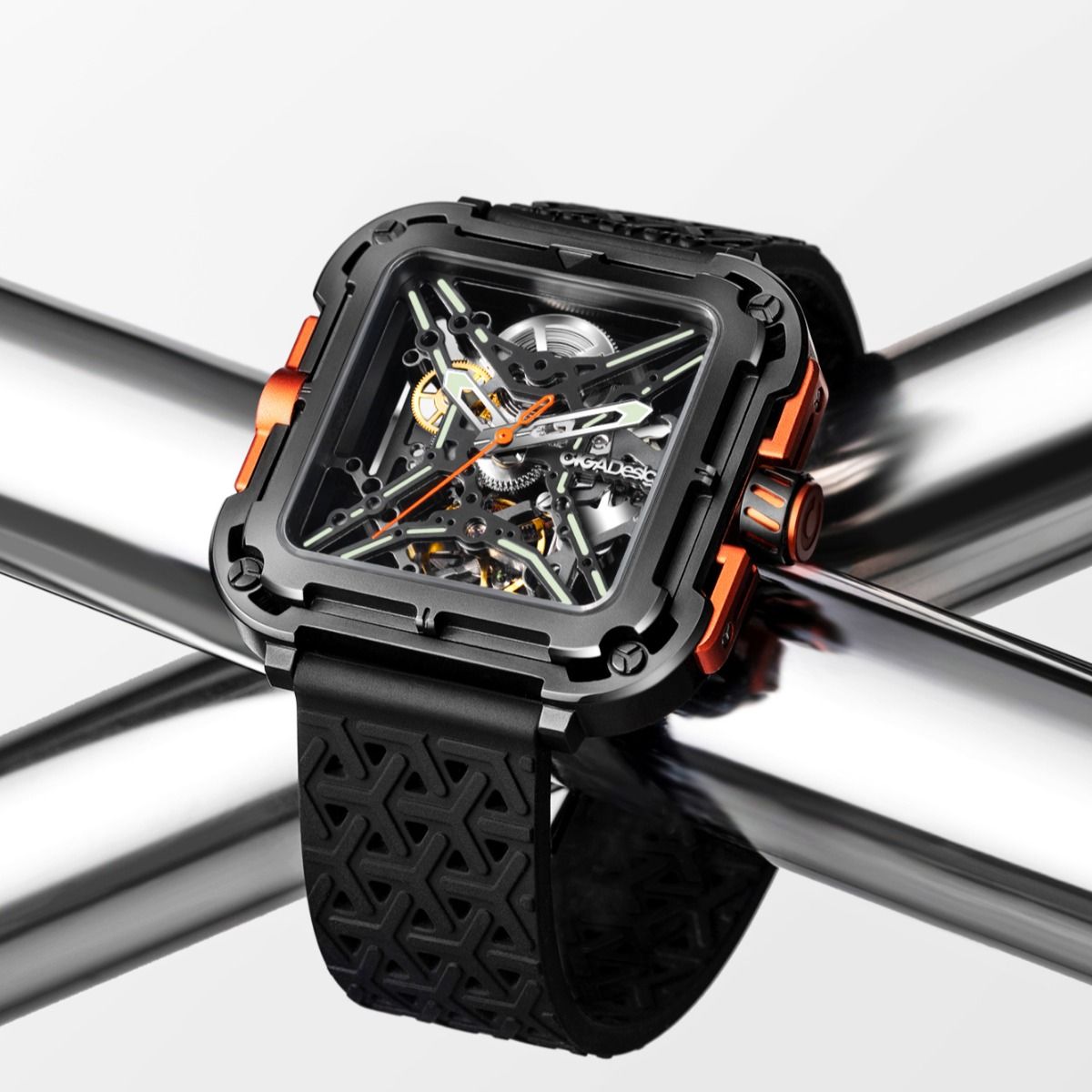 Ciga Design X Series Gorilla Black & Orange Skeleton Automatic watch