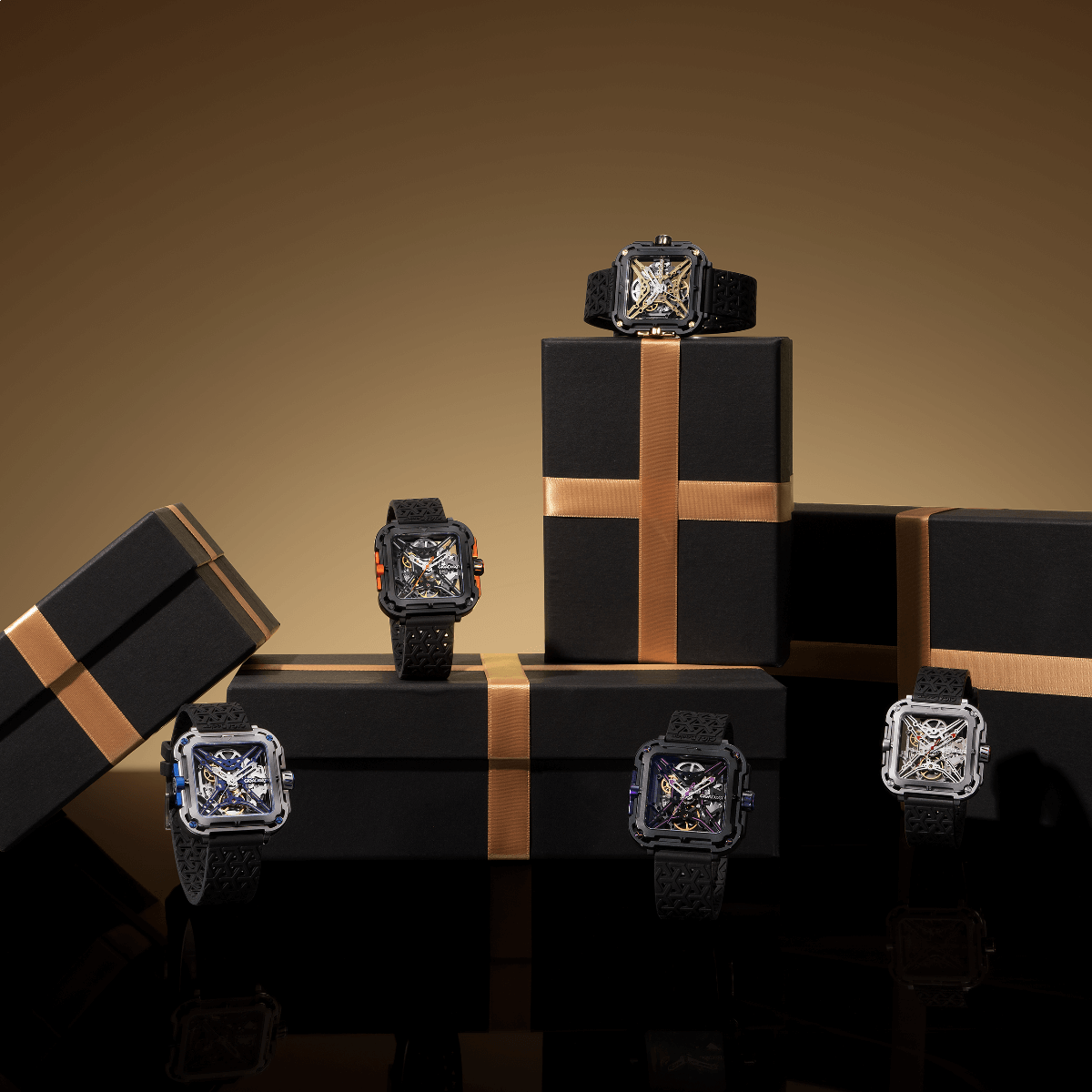 Ciga Design X Series Gorilla Black & Orange Skeleton Automatic watch