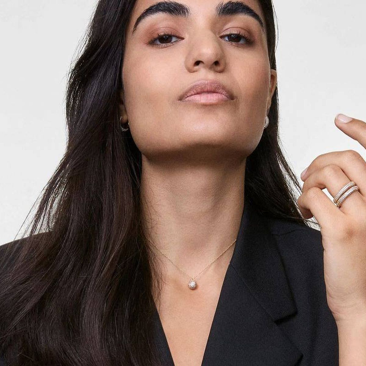 Daniel Wellington Pavé Crystal Pendant Gold necklace