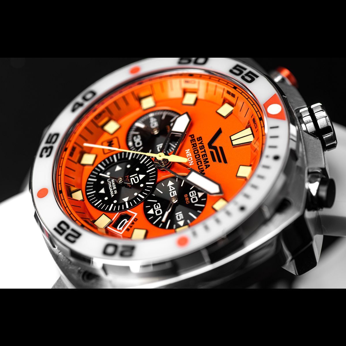 Vostok Europe Systema Periodicum Neon Chronograph SET Limited Edition gents watch