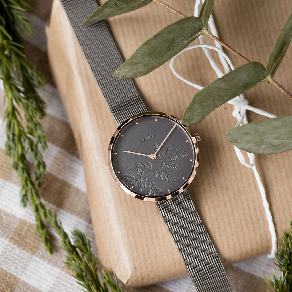 Obaku Hassel Natur Granite Women's Watch
