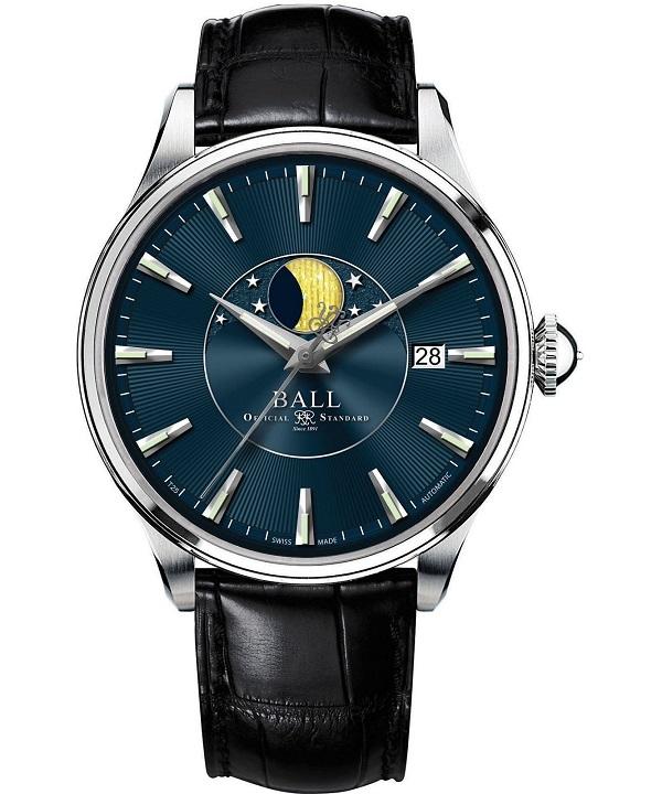 Zegarek męski Ball Trainmaster Moon Phase Automatic NM3082S-LLFJ-BE