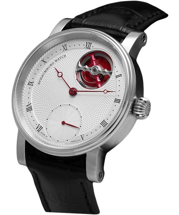Schaumburg Unikatorium Classic II Red Open Heart men's watch
