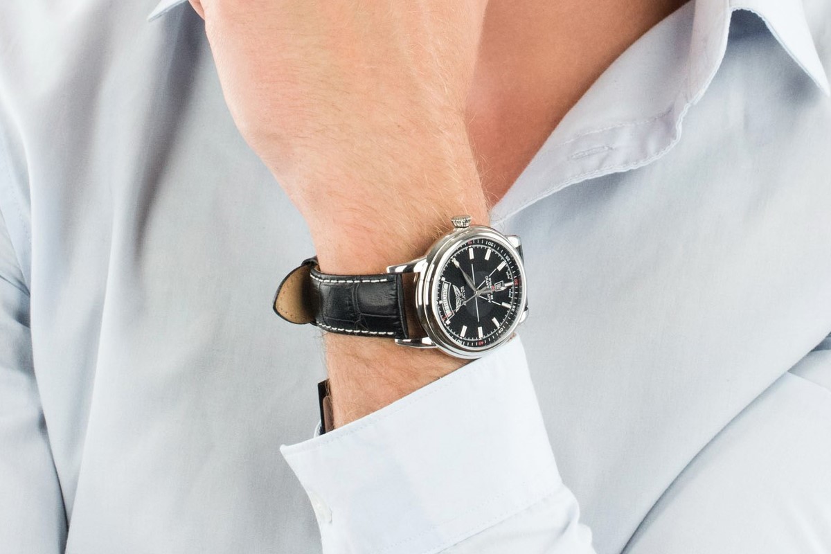 Aviator Douglas Day Date zegarek męski lotniczy