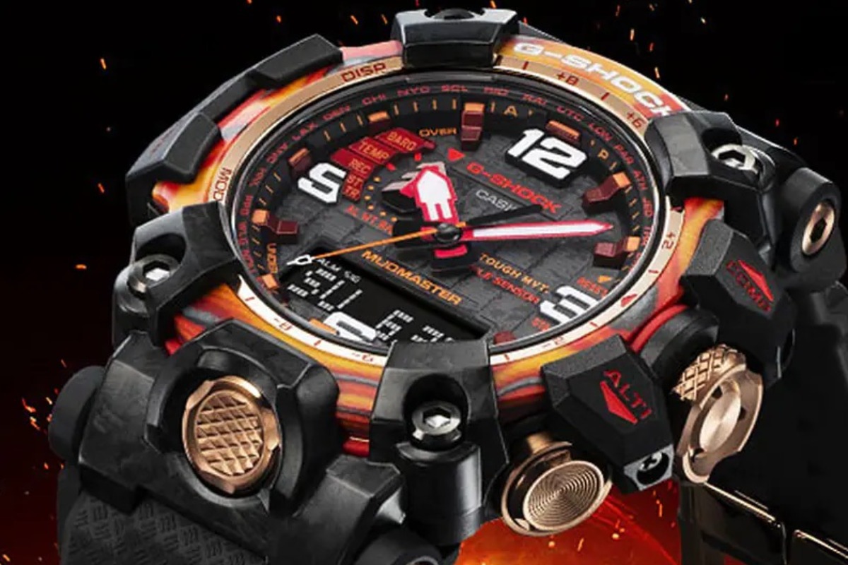 G-SHOCK Master of G Mudmaster 40th Anniversary Flare Red Limited Edition GWG-2040FR-1A watch