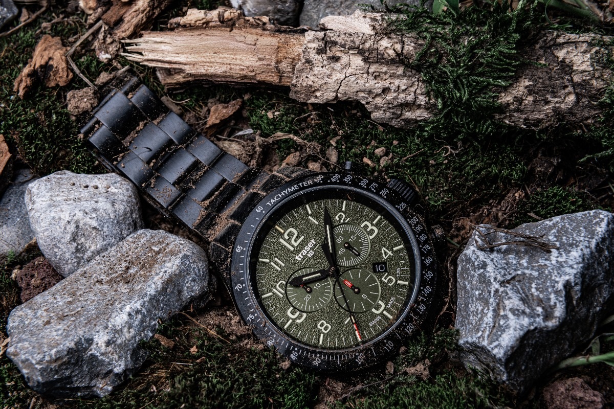 Tachymeter scale in the Traser P67 tactical watch