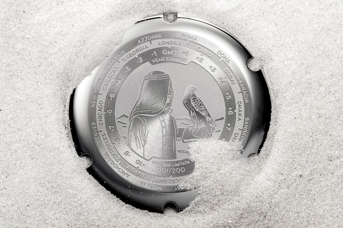The dial with the limitation number on the Venezianico Qatar Limited Edition watch