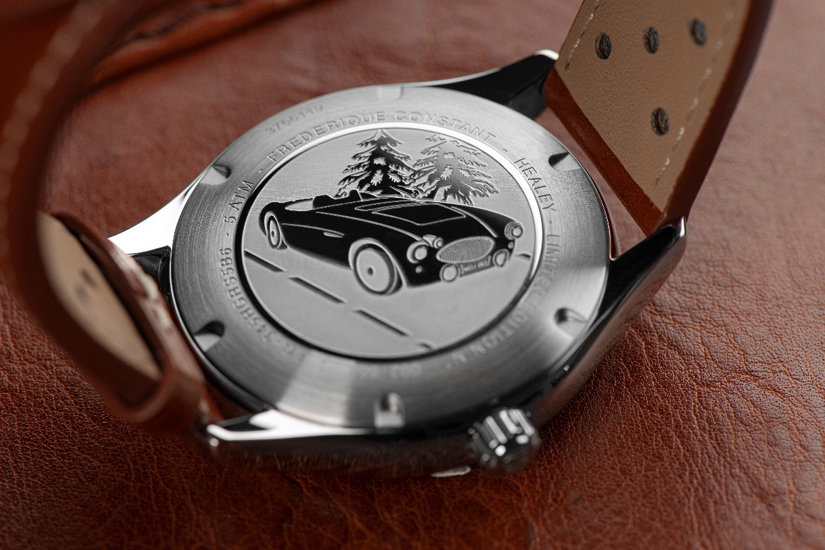 Special engraving on the caseback of a Frederique Constant limited edition watch