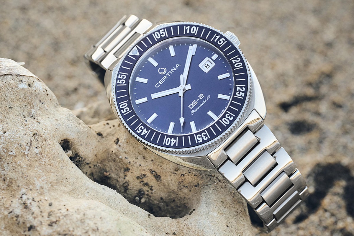 certina men's watch with an interesting bezel