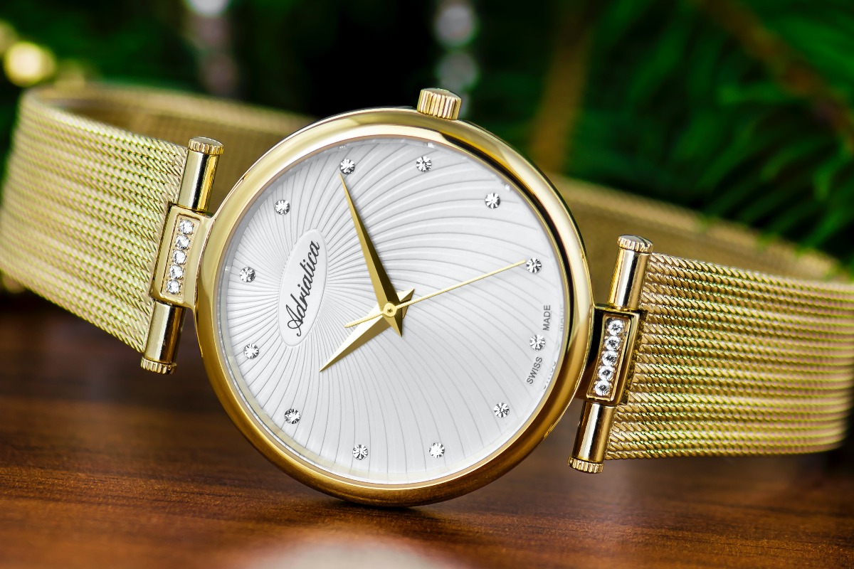 Adriatica gold watch gift for women