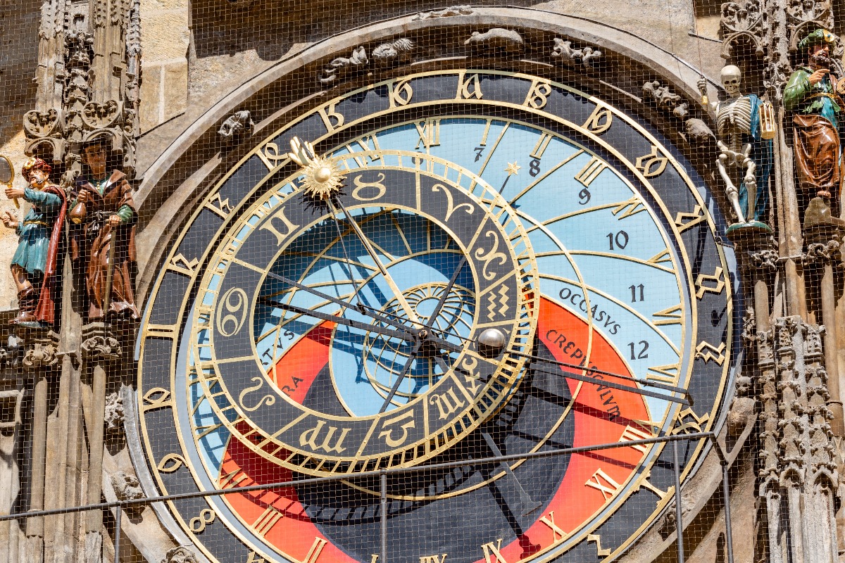 The dial of the astronomical clock in Prague