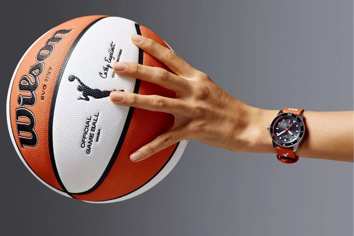 Tissot Seastar Wilson WNBA SET Special Edition on wrist