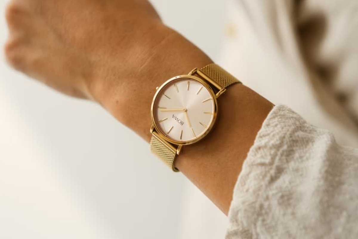 BOWA New York Petite Pink-Gold Mesh