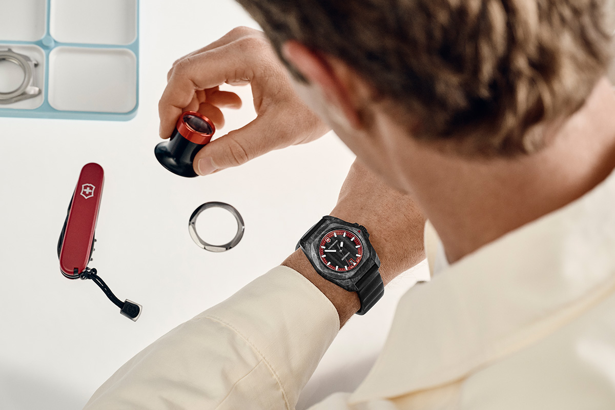 Markings on the watch's case