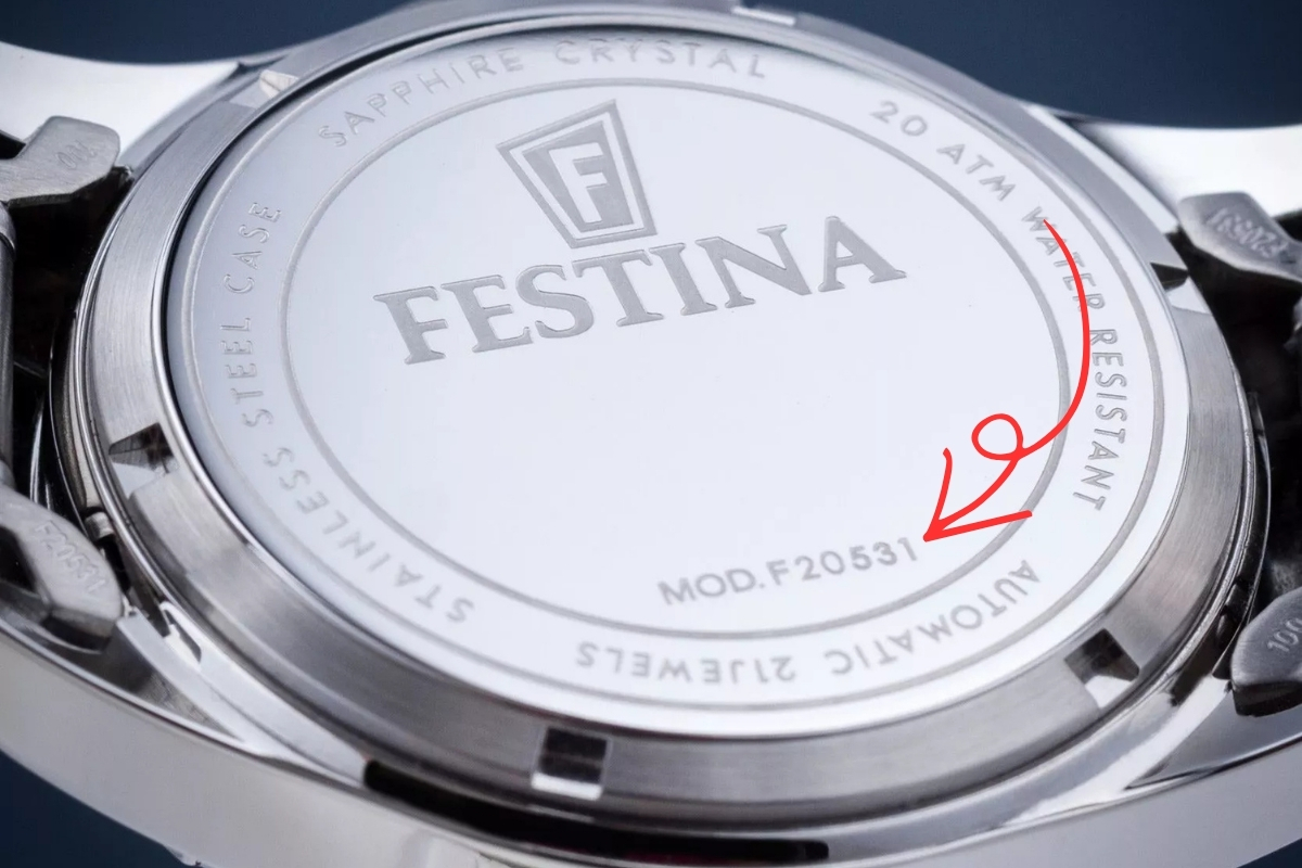 Model number Reference number of the watch
