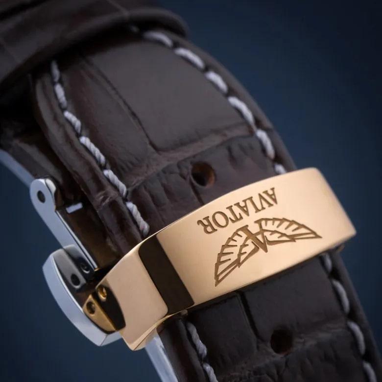 Aviator watch V.3.35.0.278.4 - Butterfly clasp