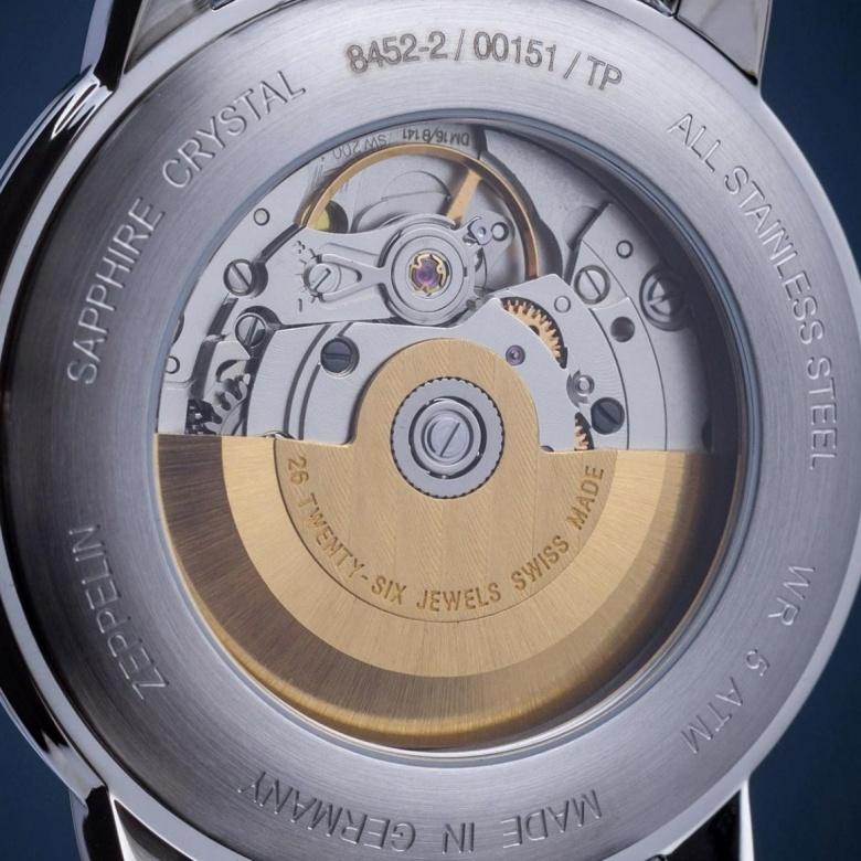 Zegarek Zeppelin 8452-2 - Transparentny dekiel