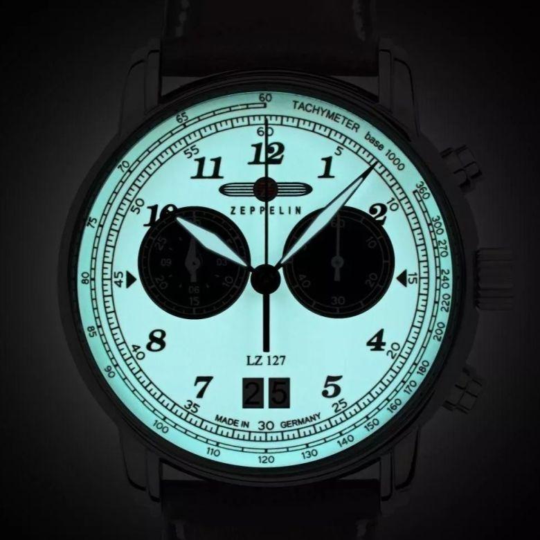 Zeppelin watch 8684-5 - Luminescent coating 