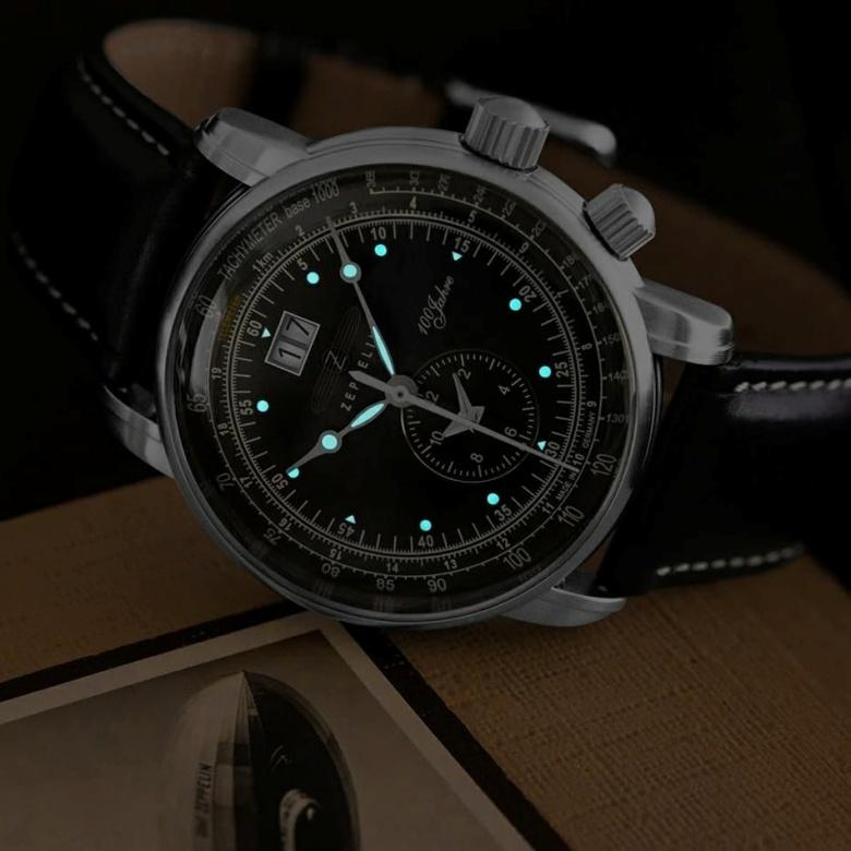 Zeppelin 7294-4-LB watch - Luminescent coating. 